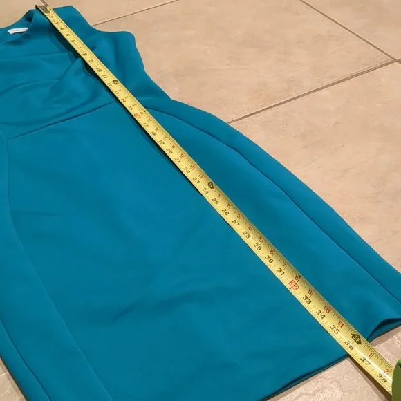 Calvin Klein Teal Sheath Dress Size 2 - Picture 5 of 5